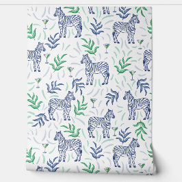 Papel Pintado Zebras y Martinis White