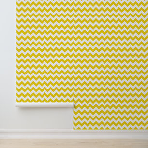 Papel Pintado Zigzag amarillo, chevron amarillo, patrón geométri