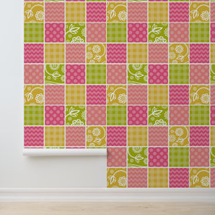 Papel Pintado Zigzag, Chevron, Polka Dots, Gingham, Patchwork