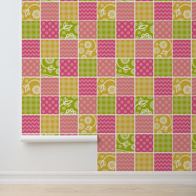 Papel Pintado Zigzag, Chevron, Polka Dots, Gingham, Patchwork (Solicitud)