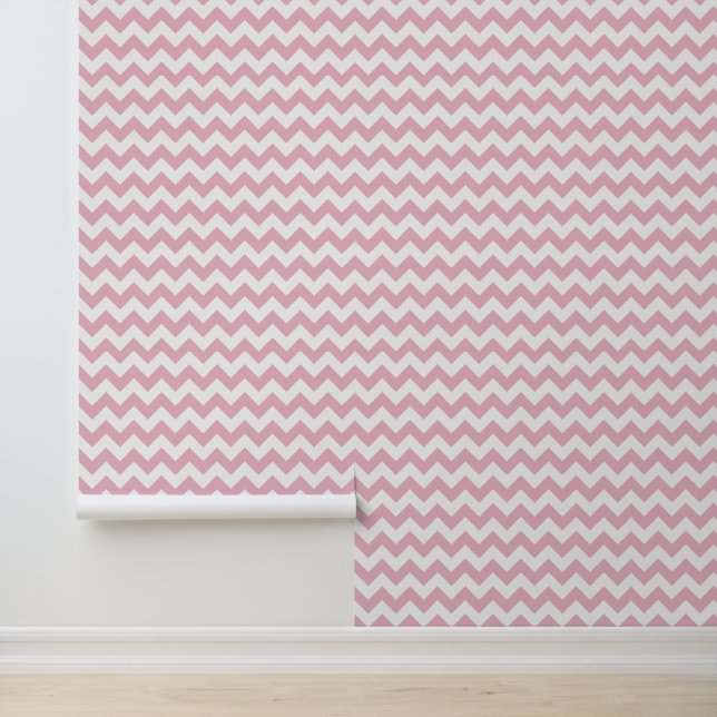 Papel Pintado Zigzag rosa, Chevron rosado, patrón geométrico (Solicitud)