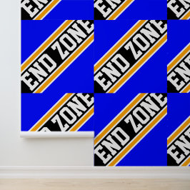 Papel Pintado ZONA FINAL Tiled Royal Blue Yellow Black Stripes