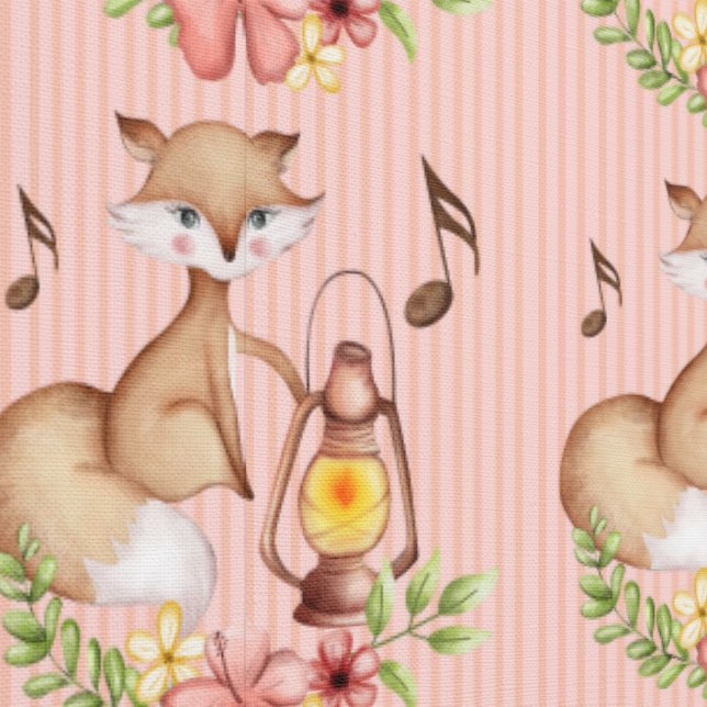 Papel Pintado Zorro adorable del bosque (Costura)