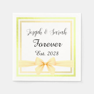 Papel Plantilla de servilleta de boda minimalista elegan