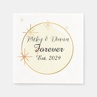 Papel Plantilla de servilleta de boda minimalista elegan