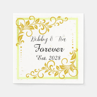 Papel Plantilla de servilleta de boda minimalista elegan
