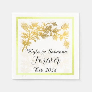 Papel Plantilla de servilleta de boda minimalista elegan