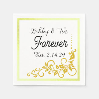 Papel Plantilla de servilleta de boda minimalista elegan