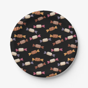 Papel Plato con diseño de dulces de halloween