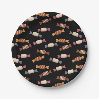 Papel Plato con diseño de dulces de halloween