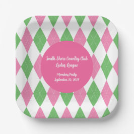 Papel Plato cuadrado para fiesta de la Ladies Golf Leagu