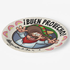 Papel Plato de Artículos de Fiesta Buen Provecho de Pers