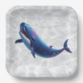 Papel Plato de ballena bebé