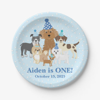 Papel Plato de cachorro personalizado para tu cumpleaños