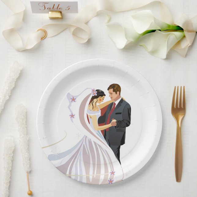 Papel Plato de cartón (Boda)