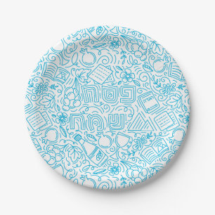 Papel Plato de cartón de la Pascua judía