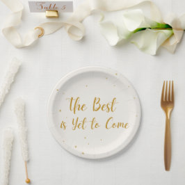 Papel Plato de Celebración de Fiesta Lo Mejor Está Por L
