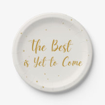 Plato de Celebración de Fiesta Lo Mejor Está Por L