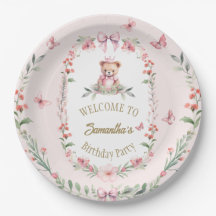 Plato de Cumpleaños Blooms & Bears