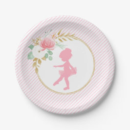 Papel Plato de Cumpleaños de Bailarina Pequeña