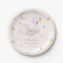 Papel Plato de Cumpleaños de Cisne Caprichoso