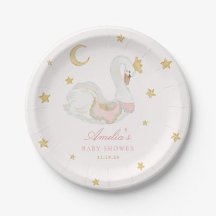 Papel Plato de Cumpleaños de Cisne Caprichoso