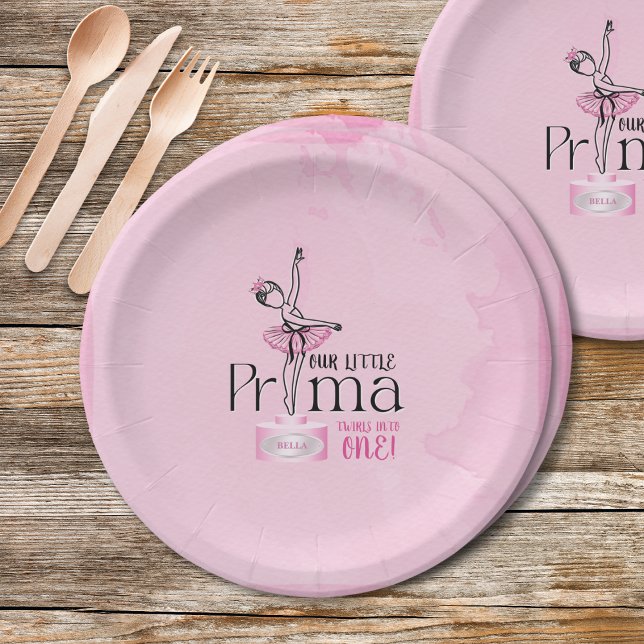 Papel Plato de Cumpleaños de Prima Ballerina (Subido por el creador)