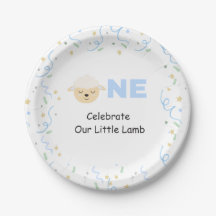 Plato de cumpleaños del corderito
