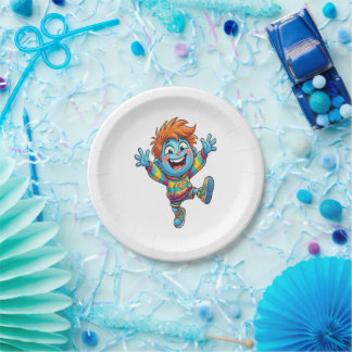 Papel Plato de Cumpleaños Fiesta Infantil Niño Feliz