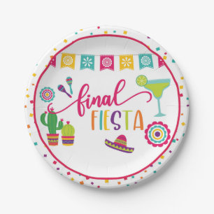 Papel Plato de Despedida de Soltera Final Fiesta - BL