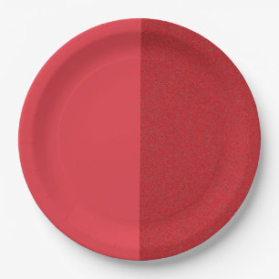 Papel Plato de Evento Rojo Tomate Dos Tonos – Personaliz