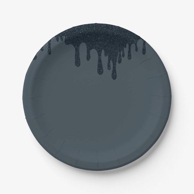 Papel Plato de Fiesta con Goteo de Carbón Sutil – Person (Anverso)