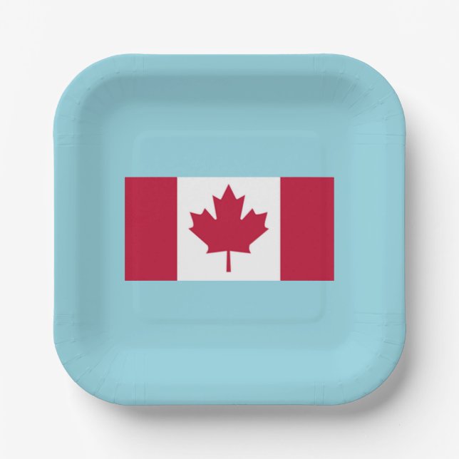 Papel Plato de fiesta de celebración del Día de Canadá (Anverso)