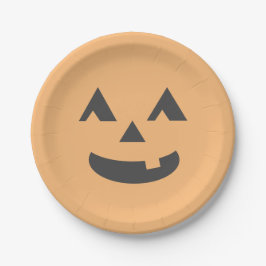 Papel Plato de fiesta de halloween del naranja Pastel ja