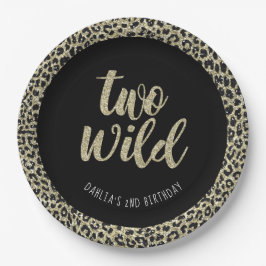 Papel Plato de fiesta de leopardo Dos Fieras