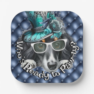 Papel Plato de Fiesta de Patas de Dachshund | Fiesta de 