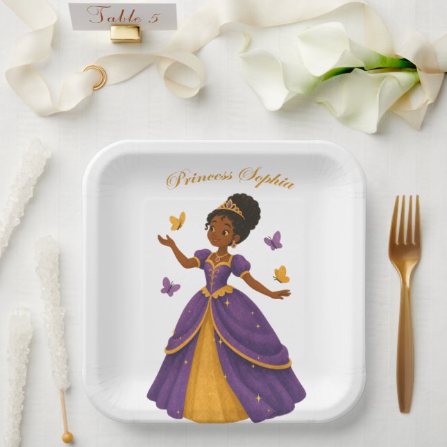 Papel Plato de fiesta de princesa (Boda)