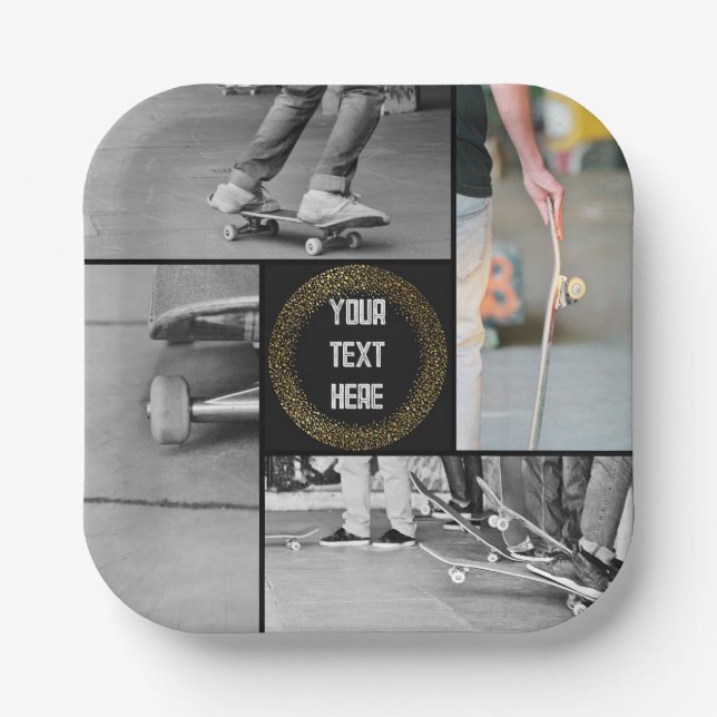 Papel Plato de fiesta de rejilla personalizada – Plato d (Anverso)