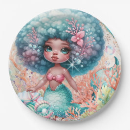 Papel Plato de fiesta de sirena