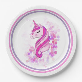 Papel Plato de Fiesta de Unicornio