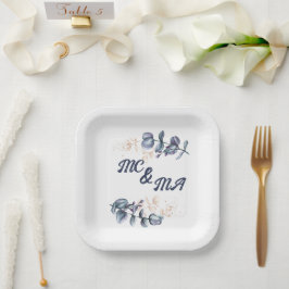 Papel Plato de Fiesta Floral Armonía de Flores Silvestre