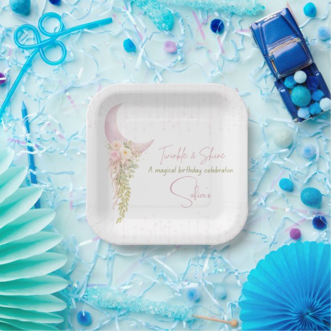 Papel Plato de fiesta personalizado Twinkle & Shine (Fiesta)