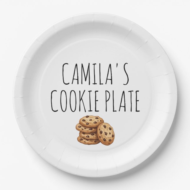 Papel Plato de galletas personalizadas (Anverso)