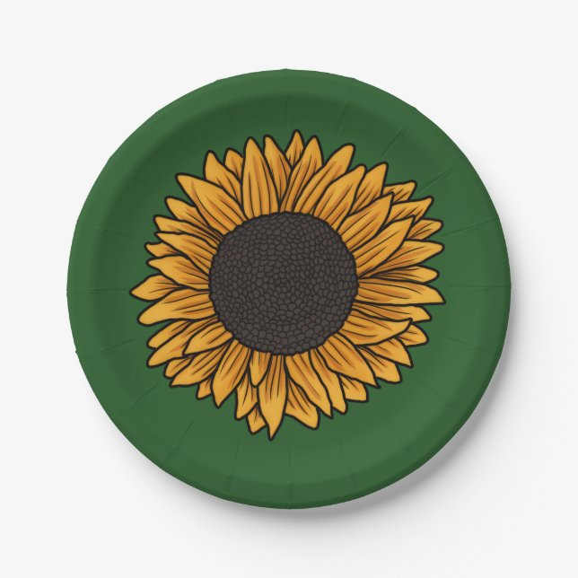 Papel Plato de Girasoles (Anverso)