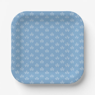 Papel Plato de Gota de Rocío Azul