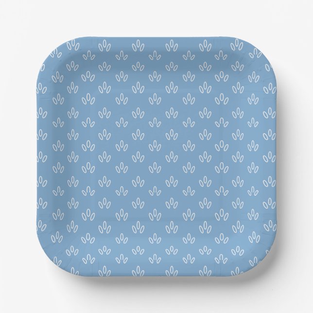 Papel Plato de Gota de Rocío Azul (Anverso)
