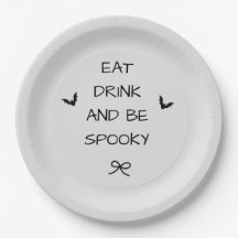 Plato de Halloween Come Bebe y Sé Espeluznante
