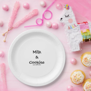 Papel Plato de Leche y Galletas