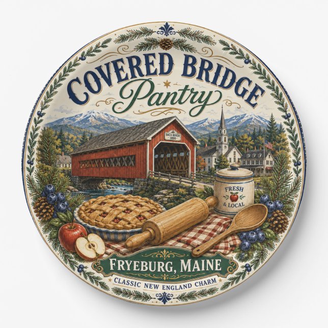 Papel Plato de Melamina Covered Bridge Pantry Fryeburg M (Anverso)