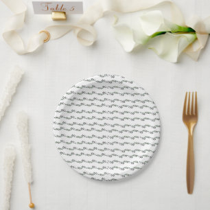 Papel Plato de Muérdago de Navidad - Bayas de Acebo Roja